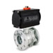 DA-55, 2 Piece Ball Valves with Double Acting Actuators, Full Bore , ANSI Class 150 Flanged